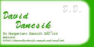 david dancsik business card